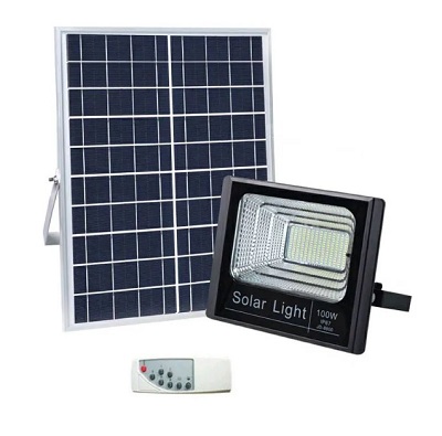 Bright solar flood light